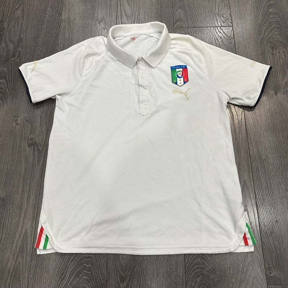Puma Italia FIGC Italy National Team Polo Shirt White L
